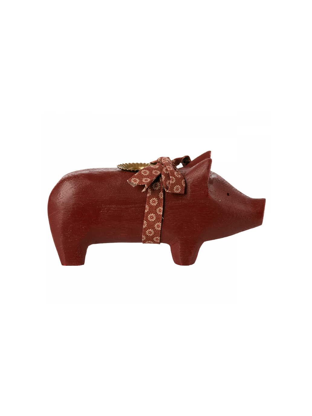 Wooden pig candle holder Medium