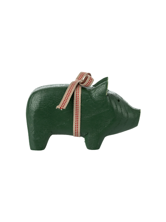 Small wooden Christmas pig