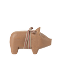 Cerdo navideño de madera pequeño