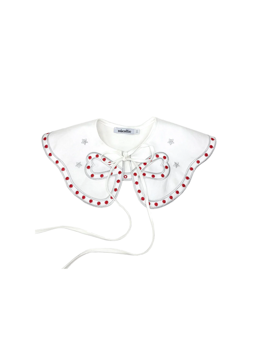 Hand embroidered collar rosette