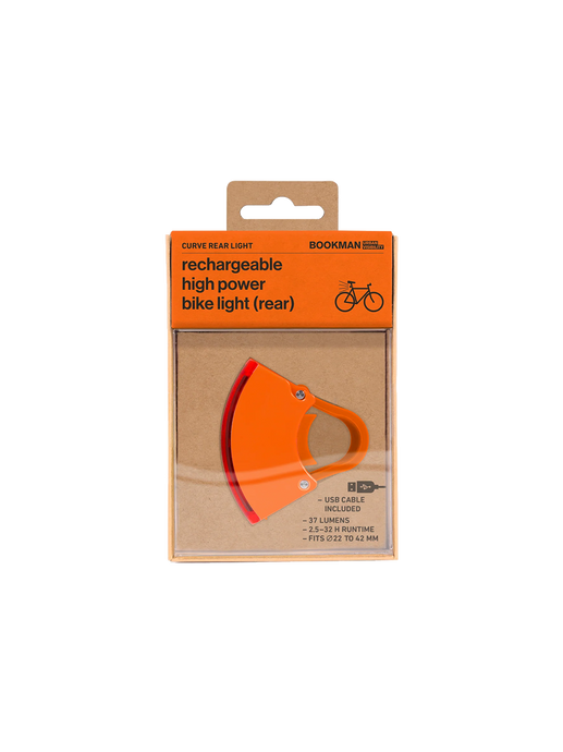 Luz trasera curva para bicicleta orange