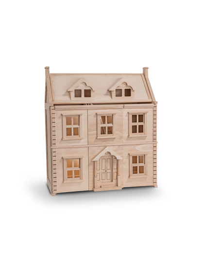 casa de muñecas de madera victoriana