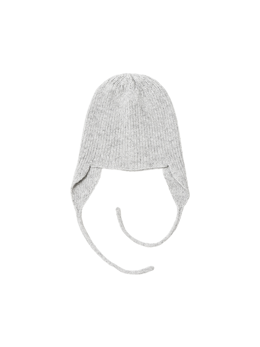 Wool bonnet Piura light grey melange