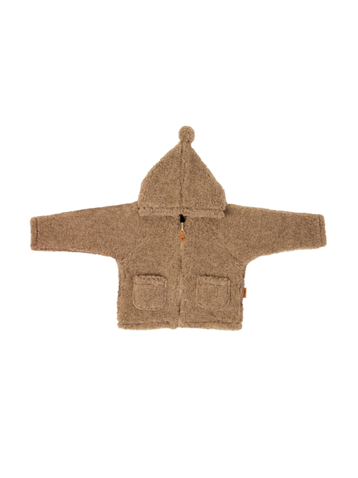 Zipped wool jacket brown