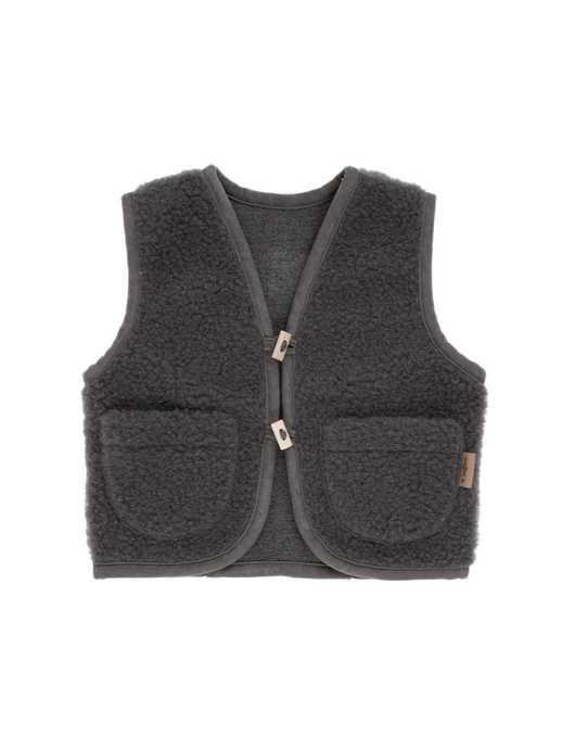 Wool vest graphite