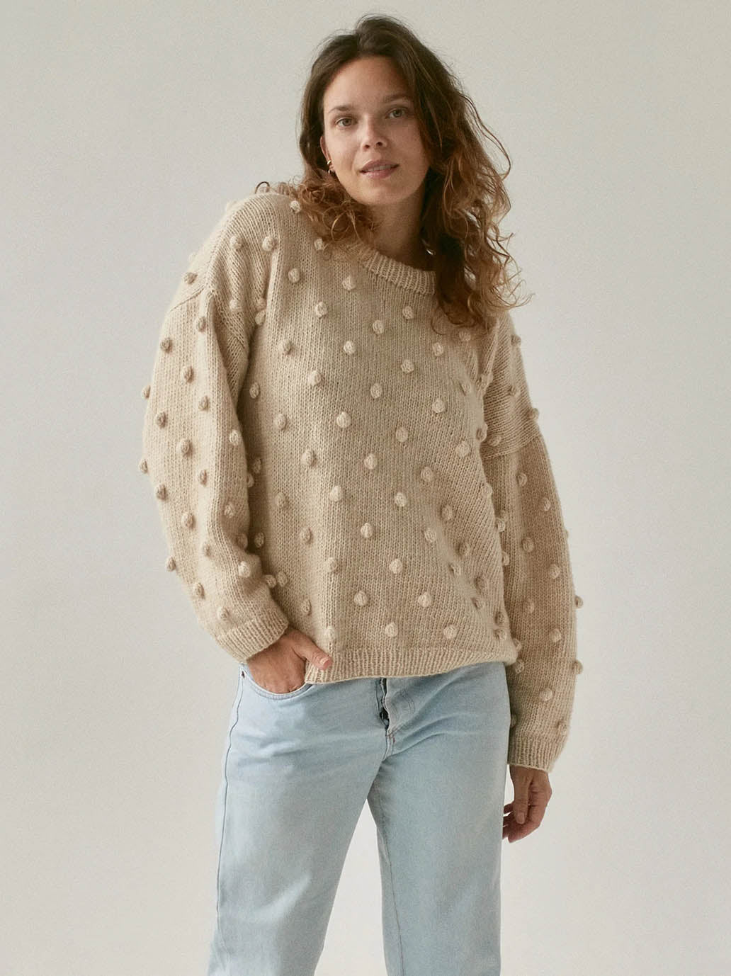 Maglione merino Popcorn