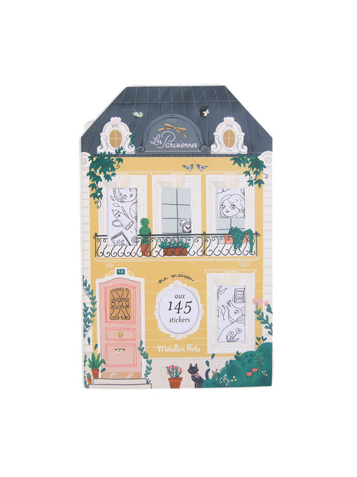 Coloring book with stickers les parisiennes house
