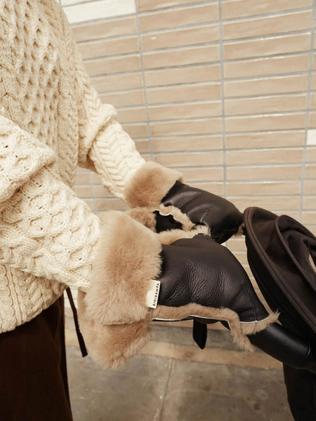 Premium coated buggy mitten with merino wool
