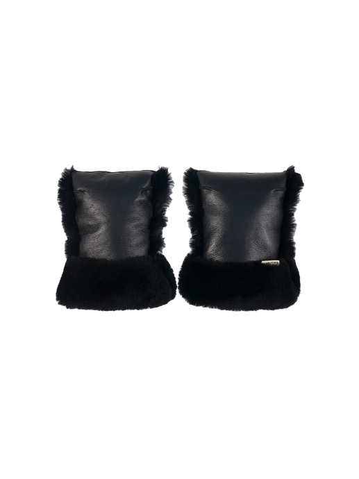 Guanto da passeggino rivestito di alta qualità con lana merino noir