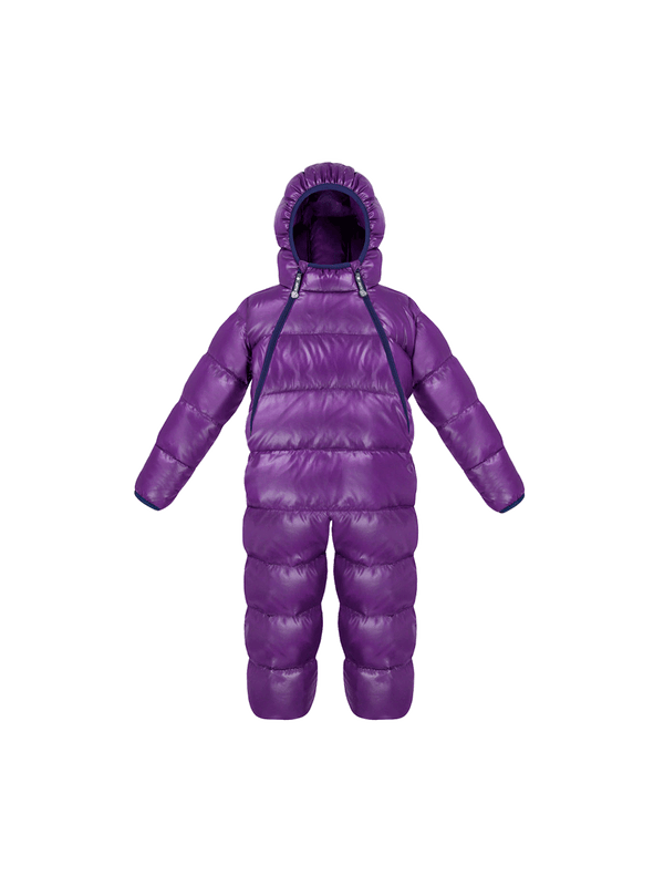 Down jumpsuit for children purple