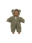 Mini doll 17 cm in Winnie jumpsuit boucle kaki