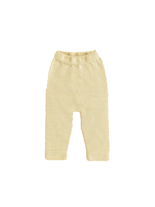 Pantalone senza cuciture Guido in lana merino light yellow