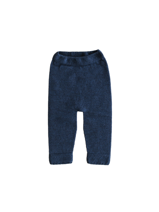 Pantalone senza cuciture Guido in lana merino blue