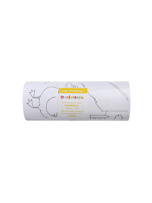 Coloring book on a roll for toddlers 30 meters animals
