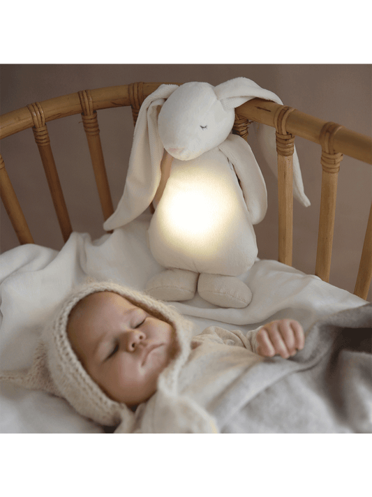 humming bunny with a bedside lamp