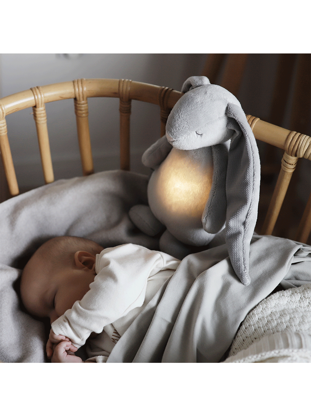 humming bunny with a bedside lamp