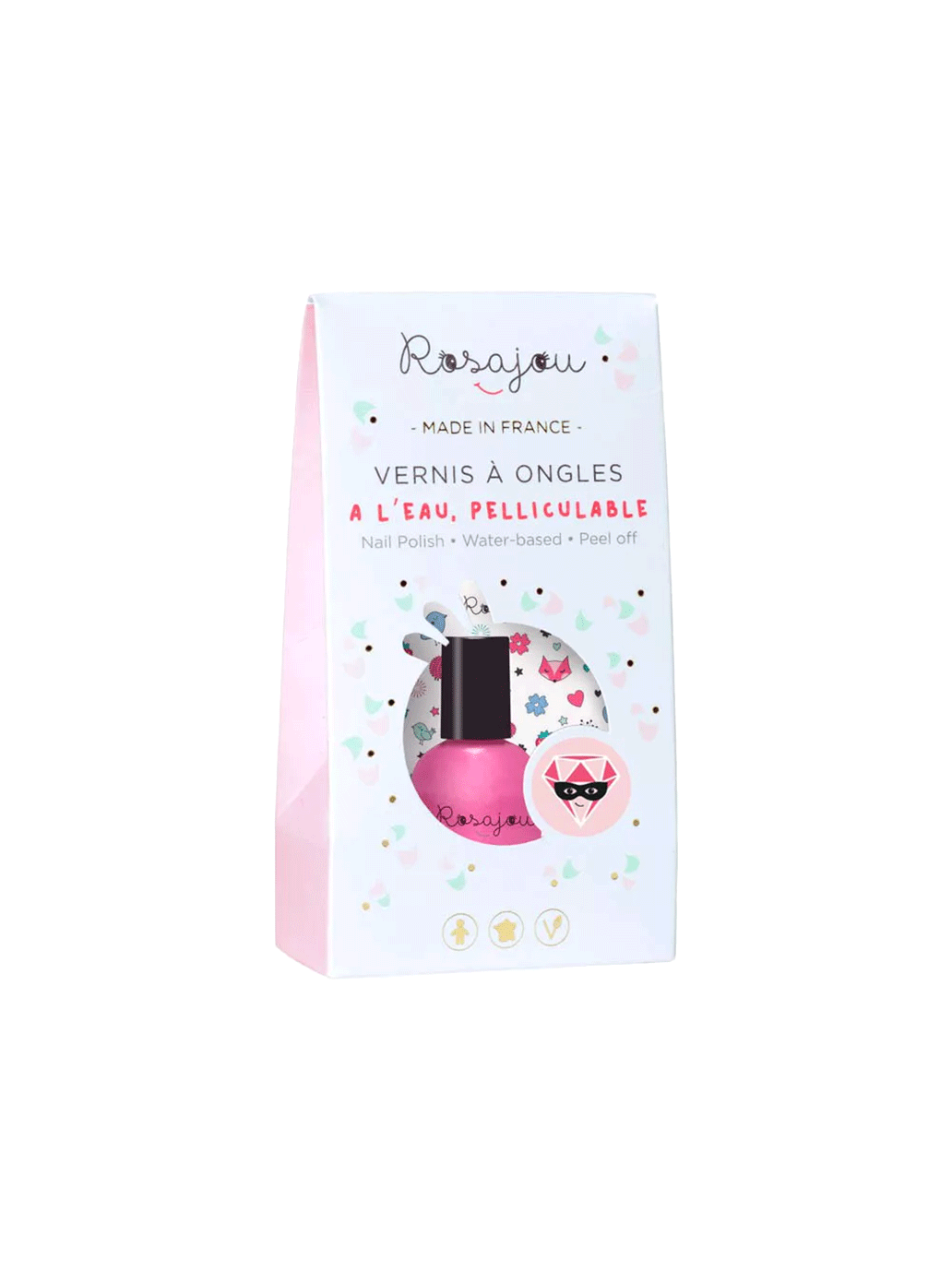 Esmalte de uñas despegable para niños + pegatinas