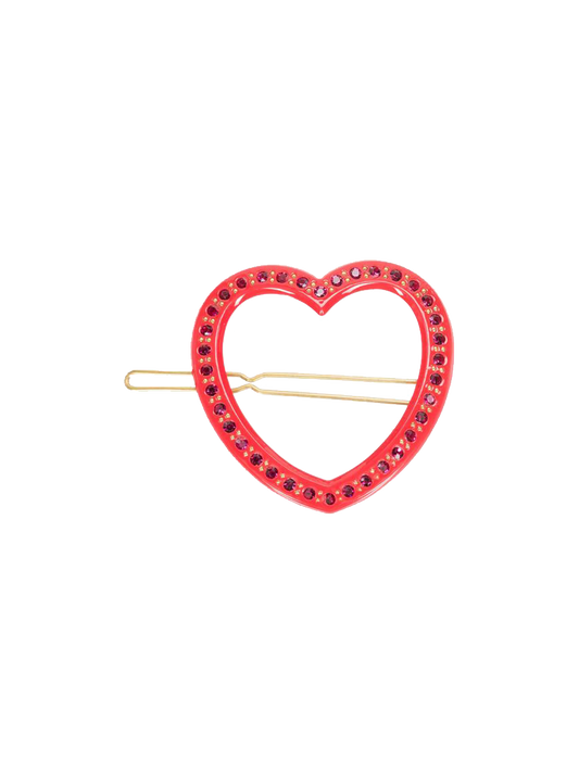 Heart diamond hair clip