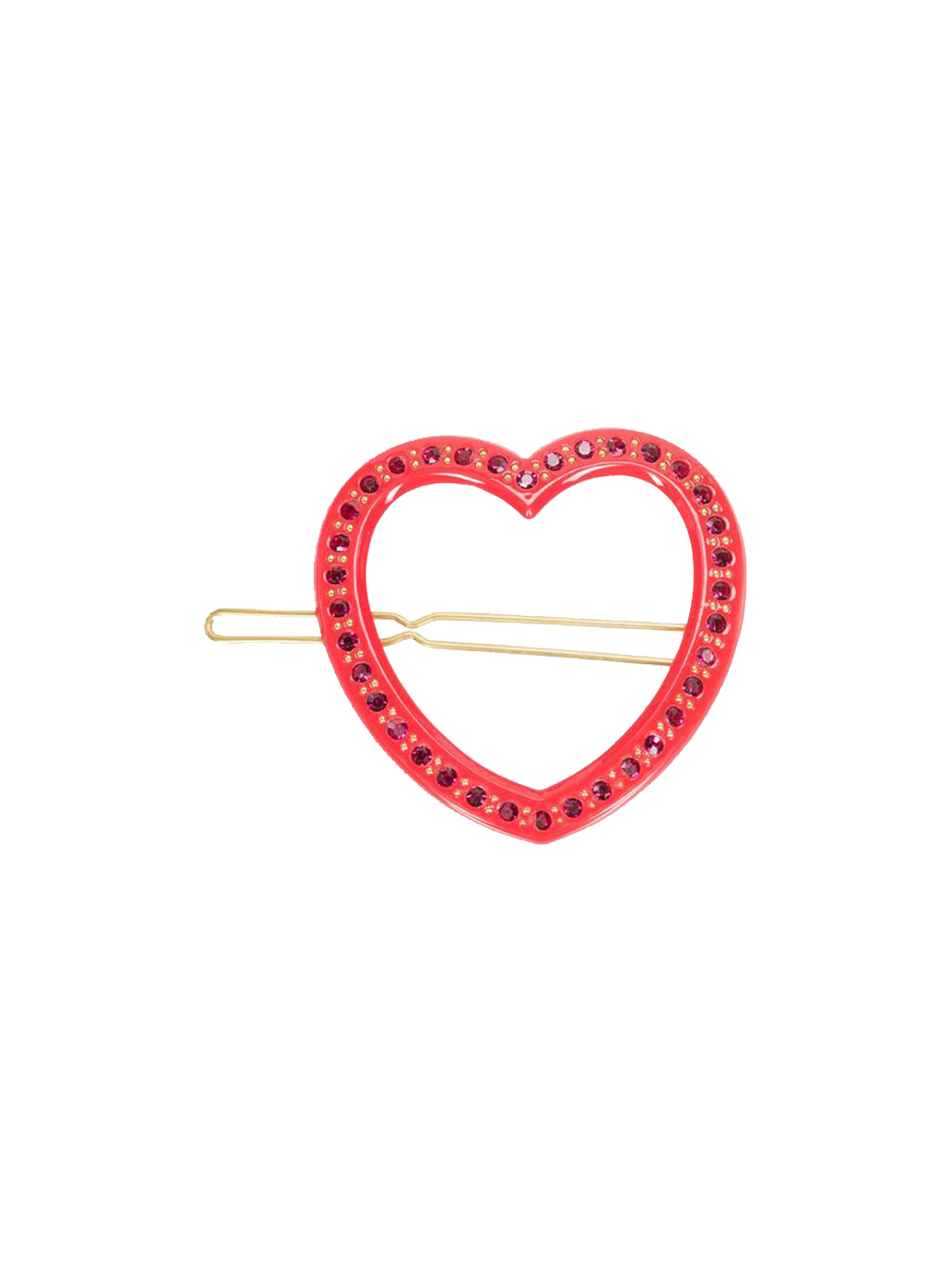 Heart diamond hair clip