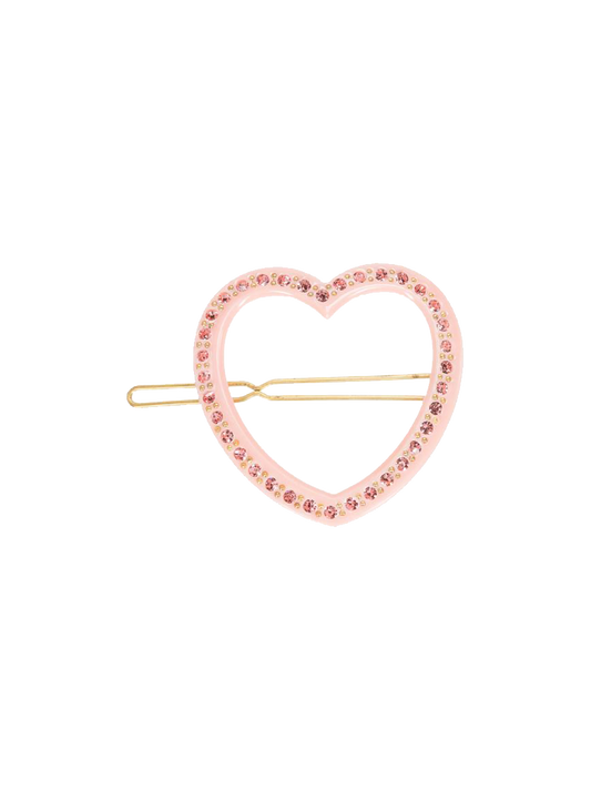 Heart diamond hair clip
