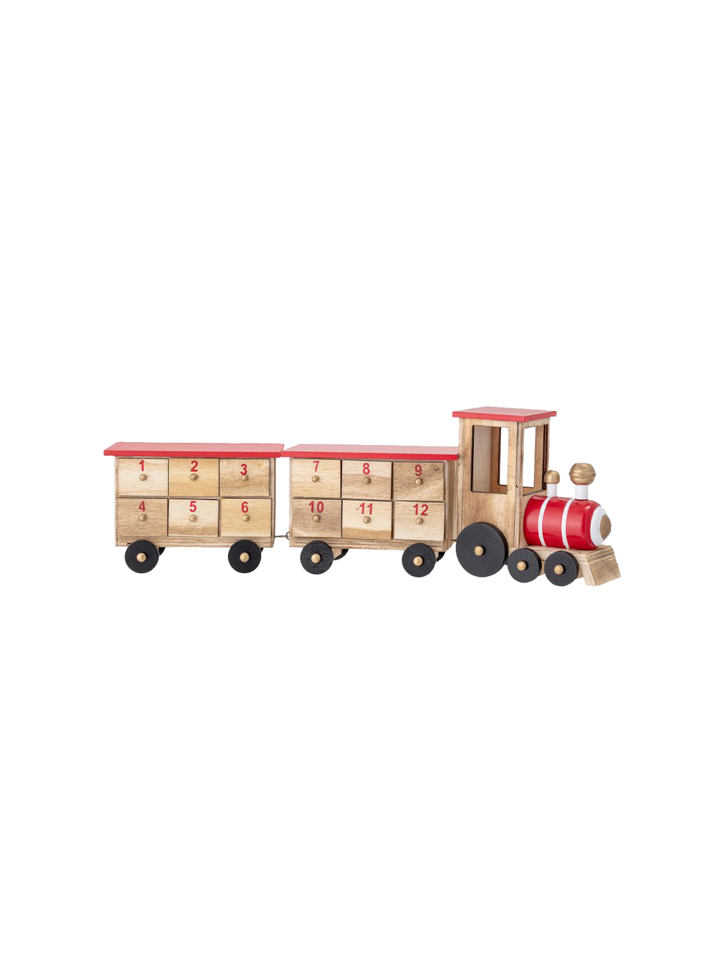Wooden advent train