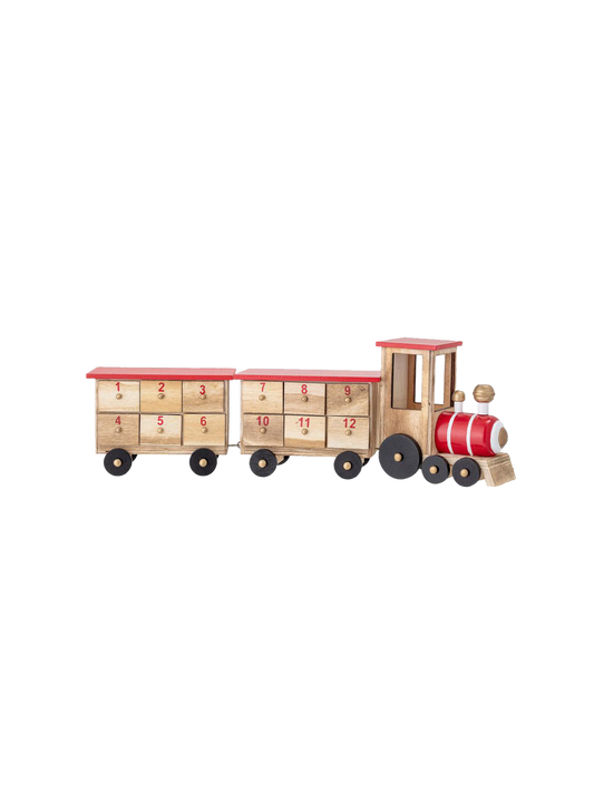 Wooden advent train