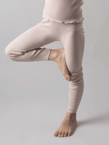 Bieber ribbed cotton and silk leggings