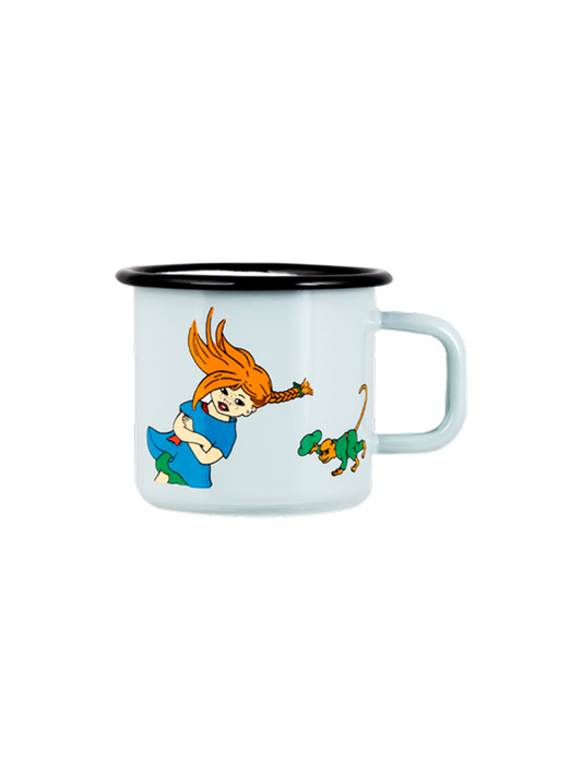 Retro enamel mug Pippi 3.7 dl