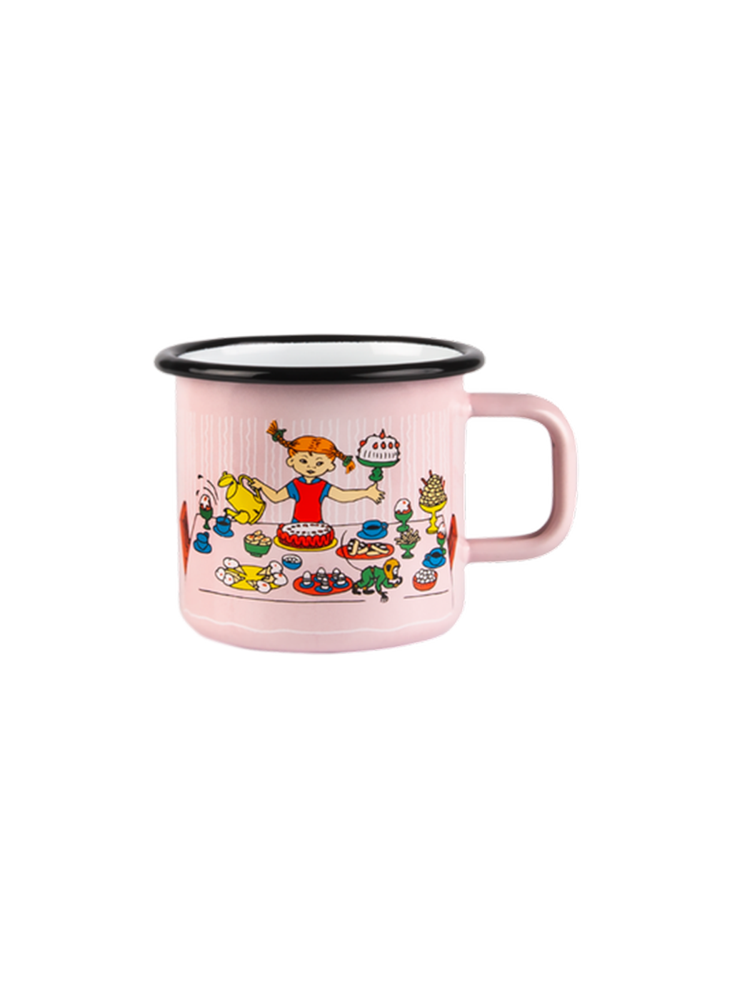 Taza retro esmaltada Pippi 3,7 dl