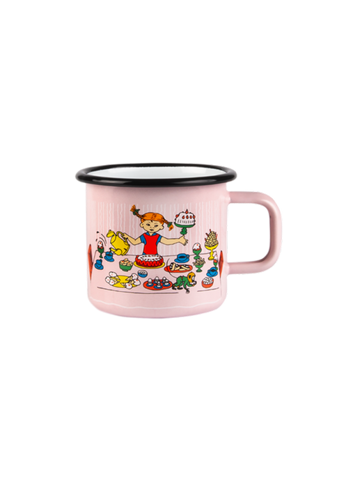 Retro enamel mug Pippi 3.7 dl pippi’s birthday