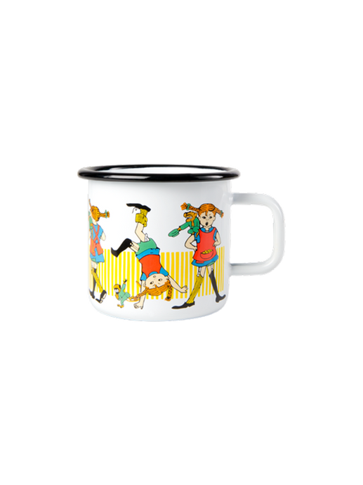 Retro enamel mug Pippi 3.7 dl pippi longstocking