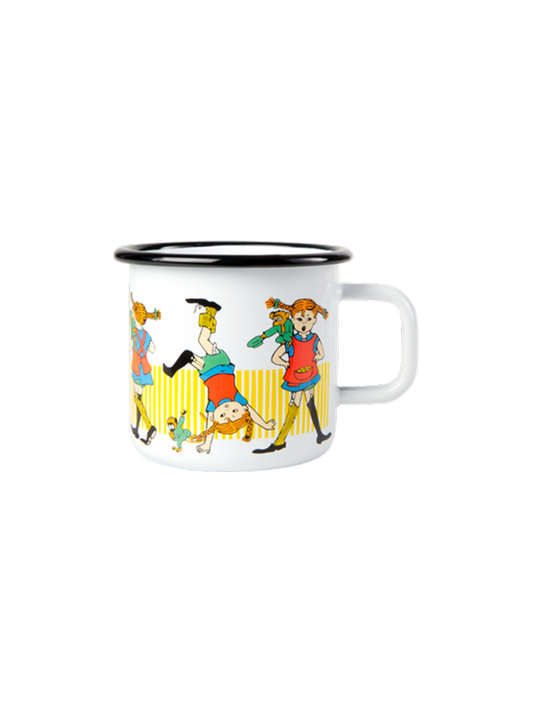 Taza retro esmaltada Pippi 3,7 dl