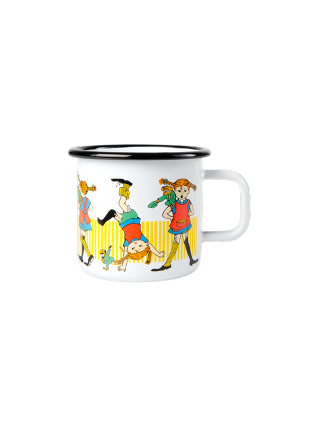 Taza retro esmaltada Pippi 3,7 dl