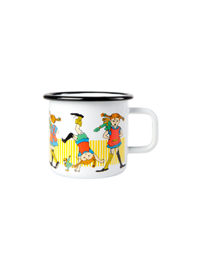 Taza retro esmaltada Pippi 3,7 dl