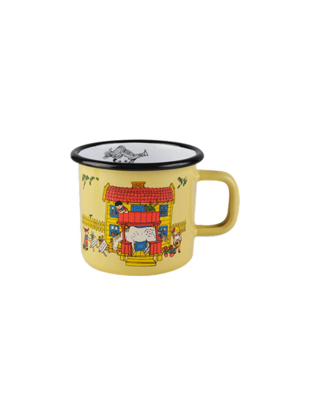 Retro enamel mug Pippi 3.7 dl