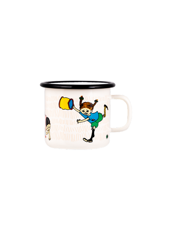 Retro enamel mug Pippi 2.5 dl pippi snirkle hunt
