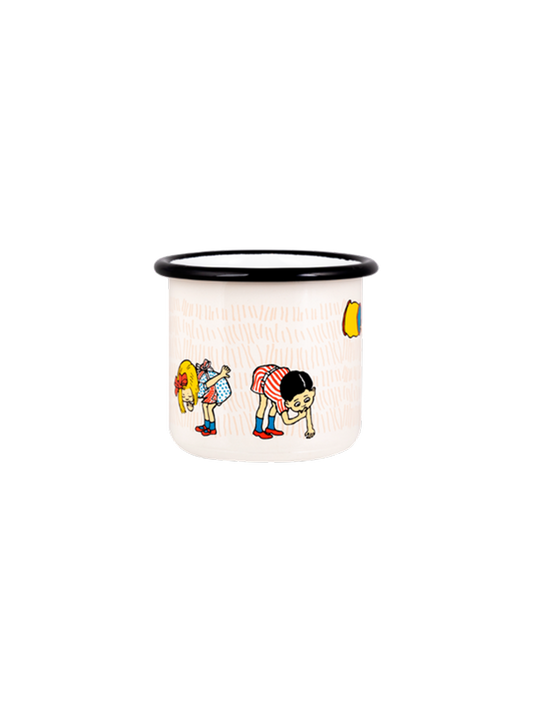 Retro enamel mug Pippi 2.5 dl