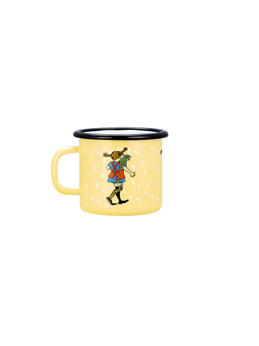 Retro enamel mug Pippi 2.5 dl