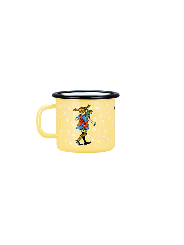 Retro enamel mug Pippi 2.5 dl pippi footsteps