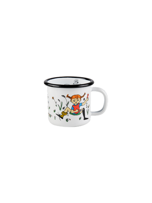 Taza retro esmaltada Pippi 1,5 dl