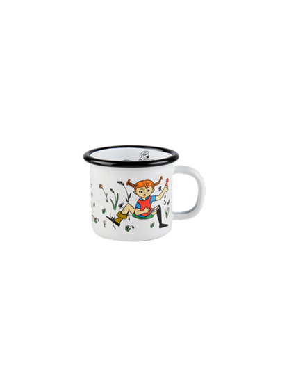 Tazza smaltata retrò Pippi 1,5 dl