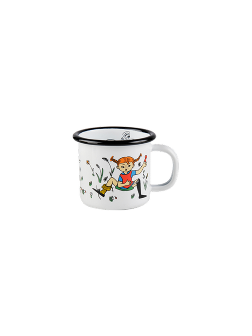 Retro enamel mug Pippi 1.5 dl pippi & mr. nilsson