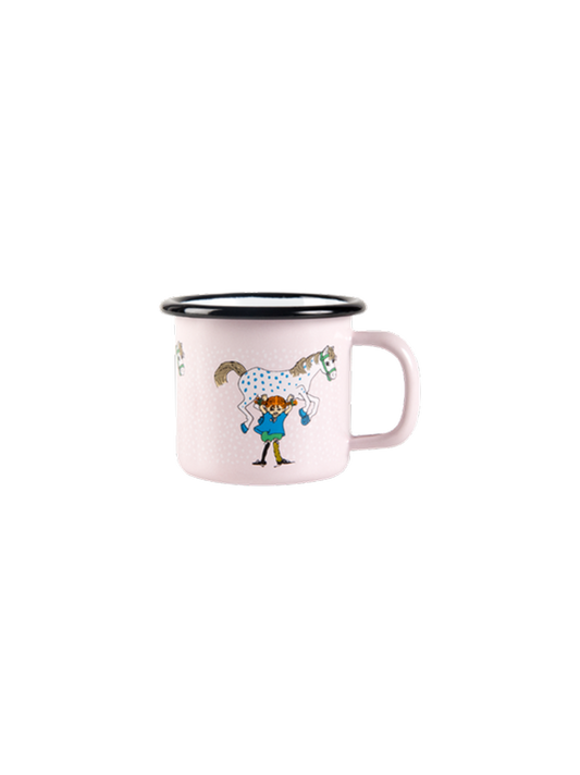 Taza retro esmaltada Pippi 1,5 dl