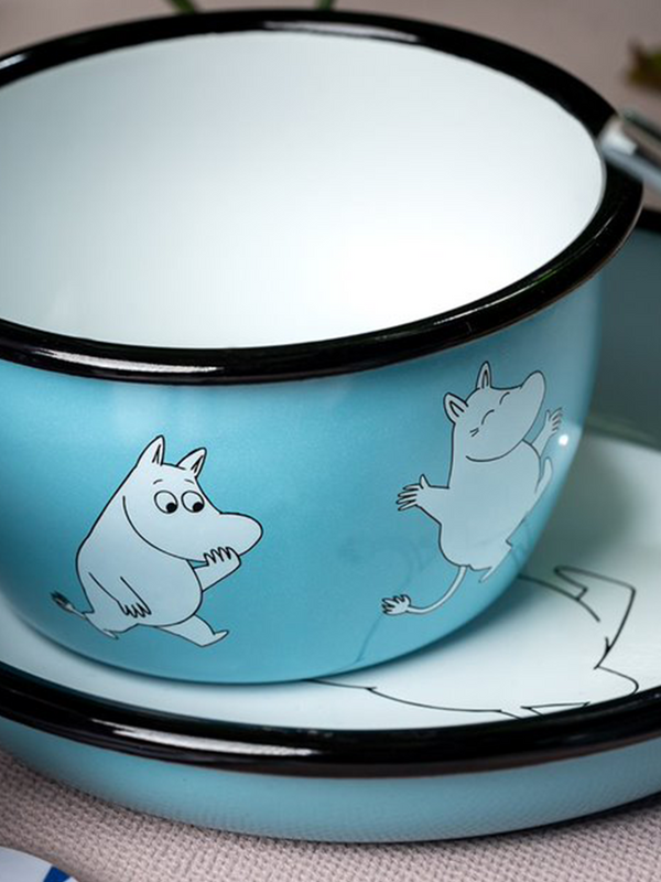 Retro enamel bowl Moomin 6 dl moomin blue