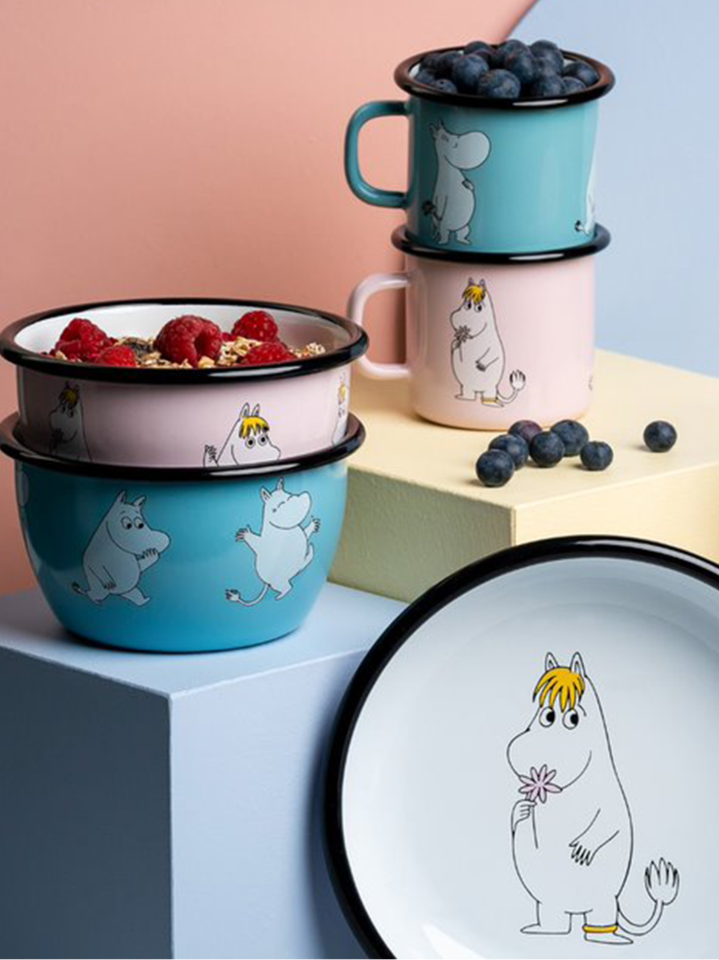 Retro enamel bowl Moomin 6 dl