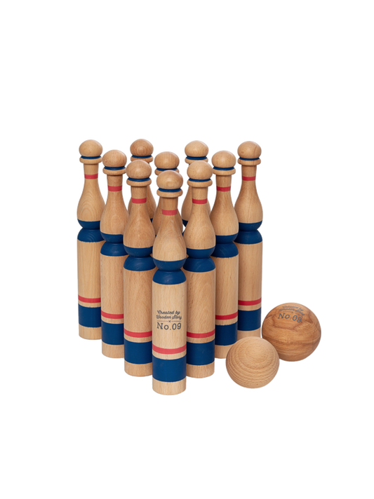 Wooden bowling set