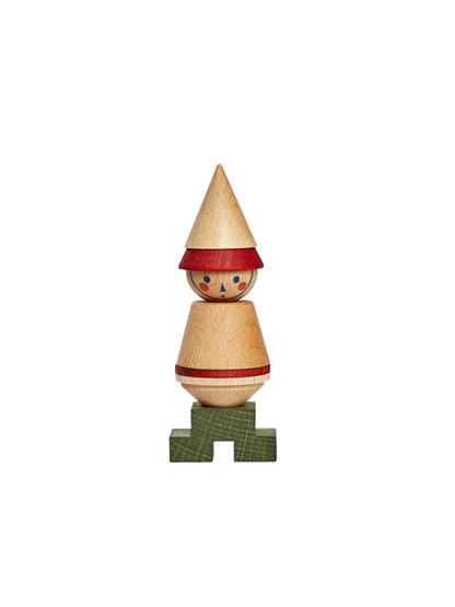 Figura de palo de madera retro