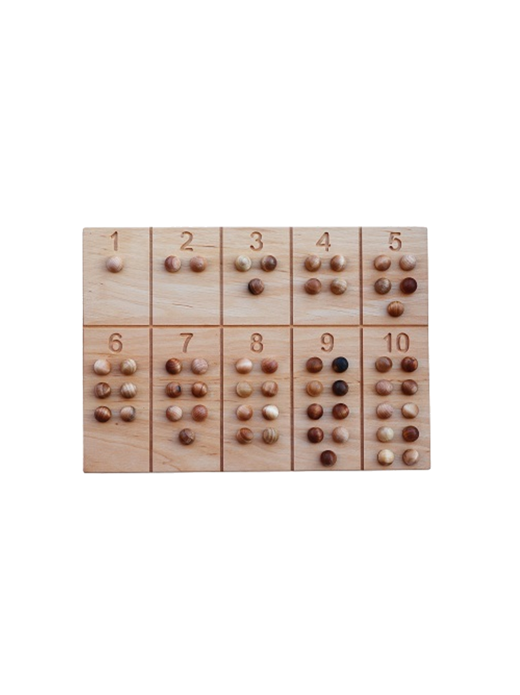 Montessori number tracking board