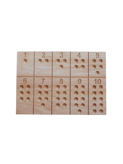 Montessori number tracking board