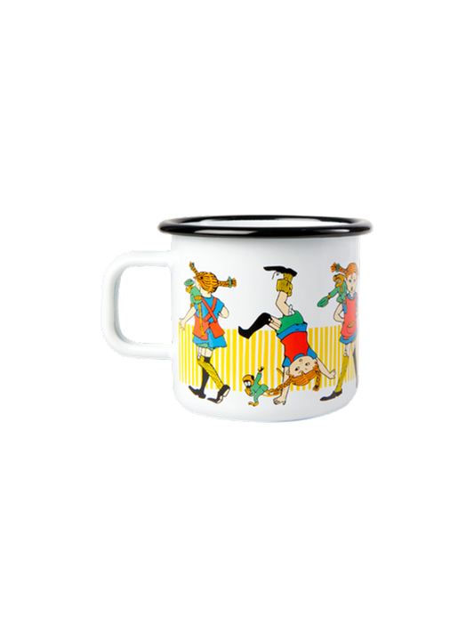 Taza retro esmaltada Pippi 3,7 dl